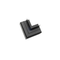 Connettore a L verticale per binario magnetico da incasso nero in alluminio-1