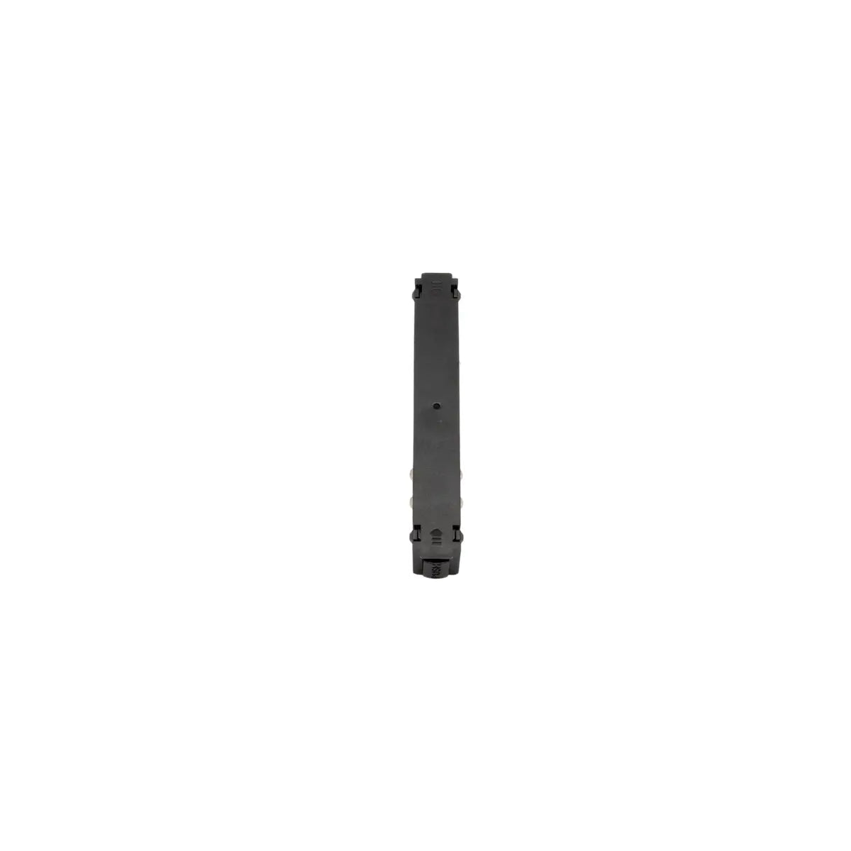 Connettore di alimentazione per binario magnetico 48V nero in alluminio vista frontale