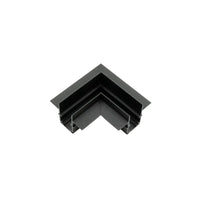 Connettore a L nero per binario magnetico da incasso in cartongesso – Gisled