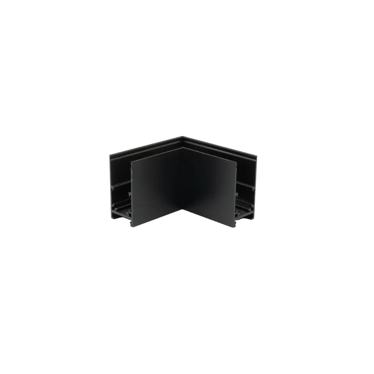 Connettore a L nero per binario magnetico da superficie in alluminio-2