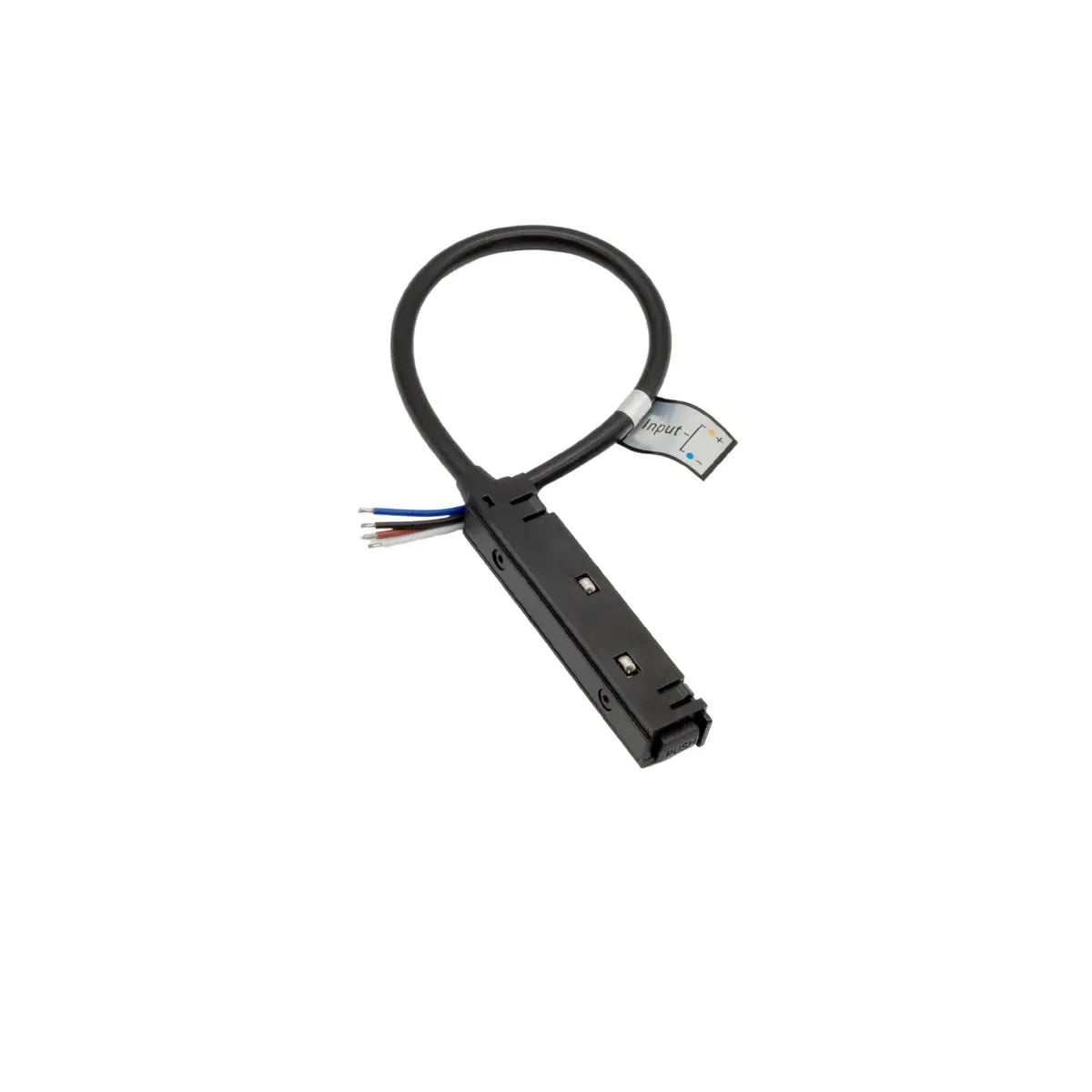 Connettore trasformatore esterno 48V per binario magnetico nero