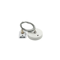 Kit di sospensione per binario monofase da 2 metri in metallo bianco con cavo in acciaio-1
