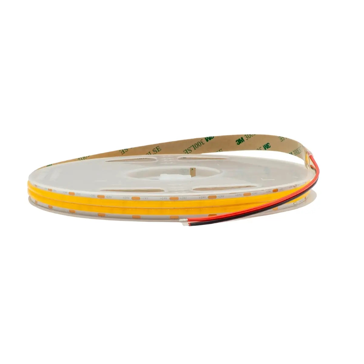 Striscia LED COB doppia fila 24W 3000K dettagli chip e superficie luminosa