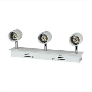 Portafaretto Orientabile LED Triplo da Incasso 3*GU10 e GU5.3 (MR16) Colore Bianco