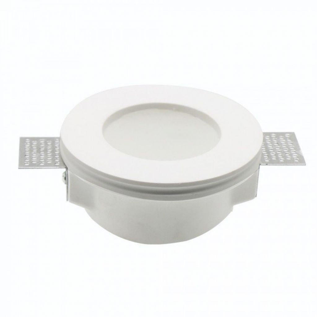 Portafaretto LED Montaggio a Incasso GU10 e GU5.3 (MR16) Corpo in Gesso Copertura Satinata