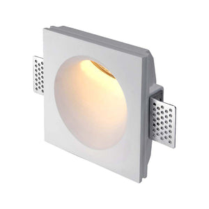 Portafaretto LED da Incasso GU10 in Gesso Colore Bianco