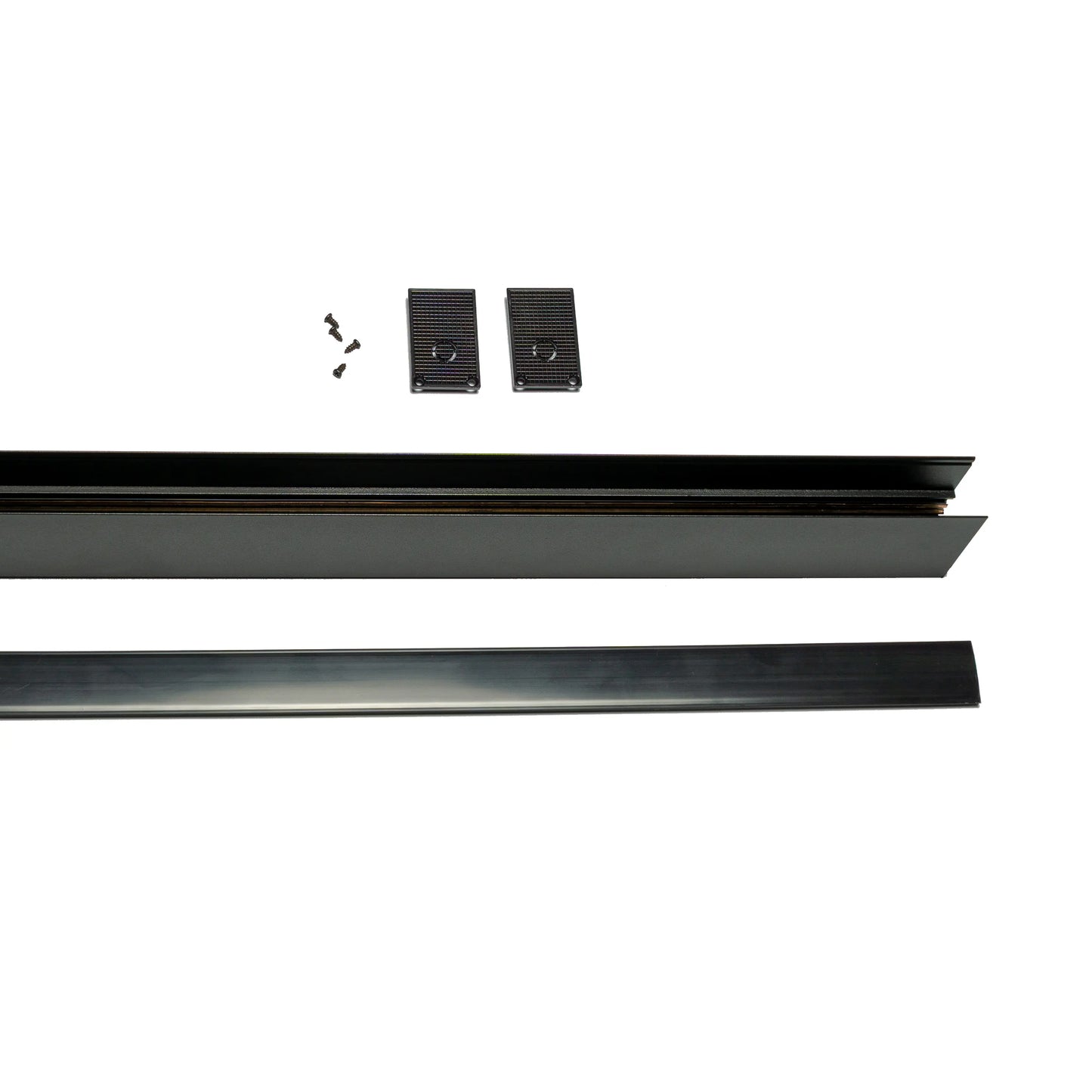 Binario magnetico 48V nero in alluminio per installazione a soffitto o parete vista componenti