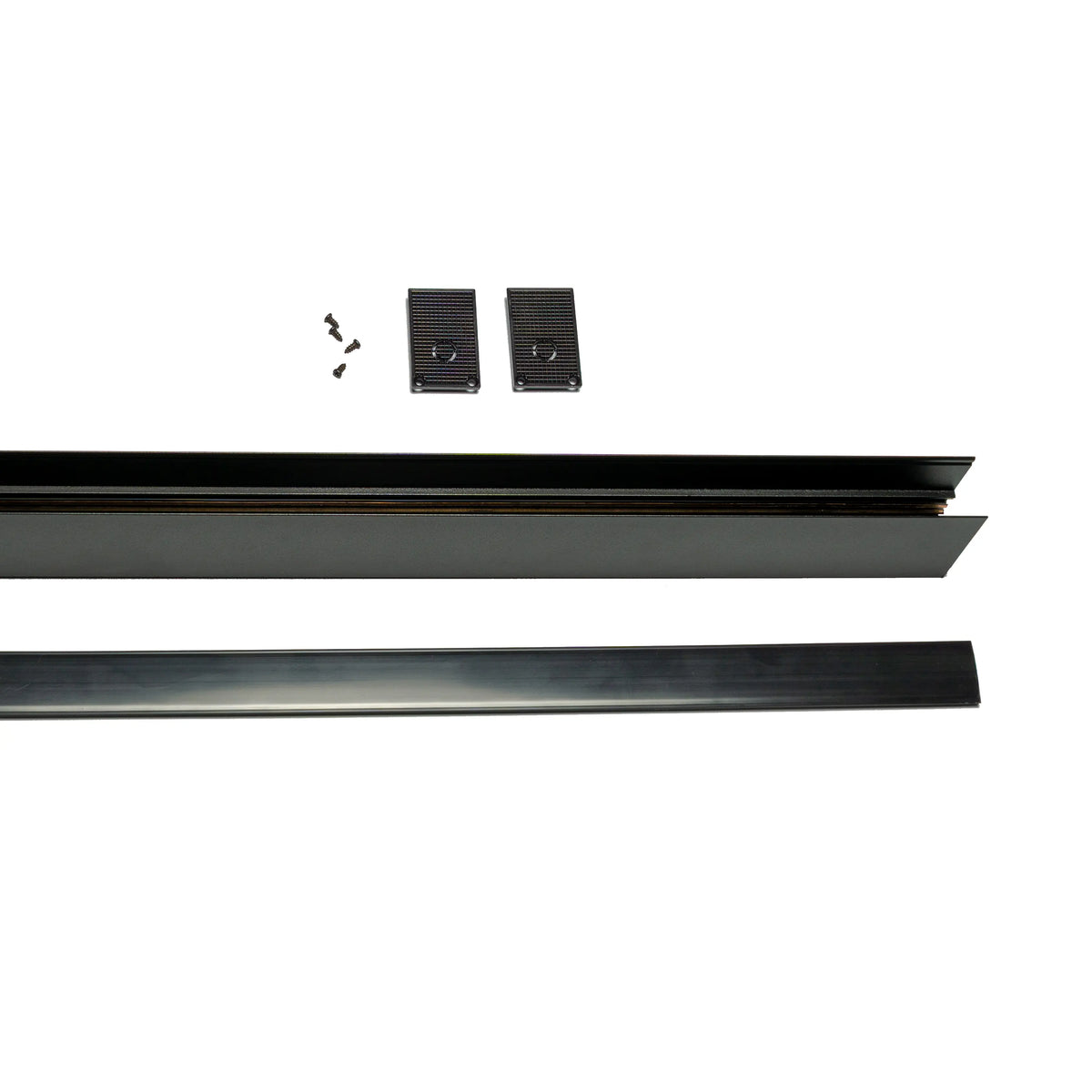 Binario magnetico 48V nero in alluminio per installazione a soffitto o parete vista componenti