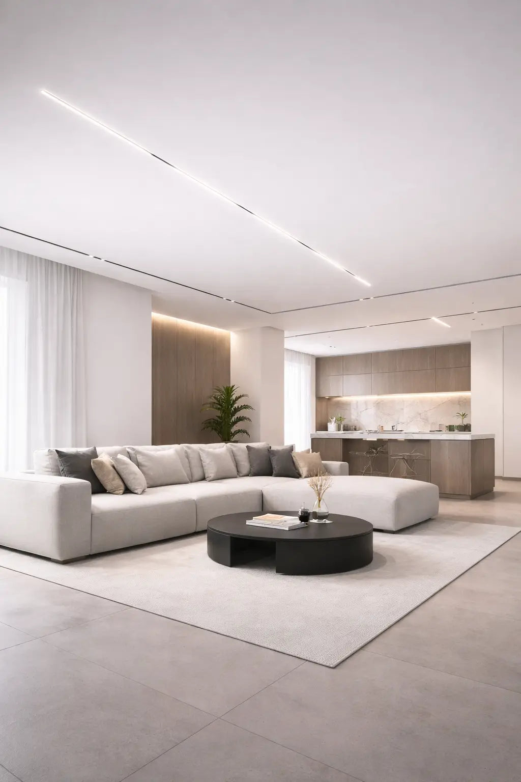 Illuminazione a binario magnetico 48V per ambiente residenziale moderno