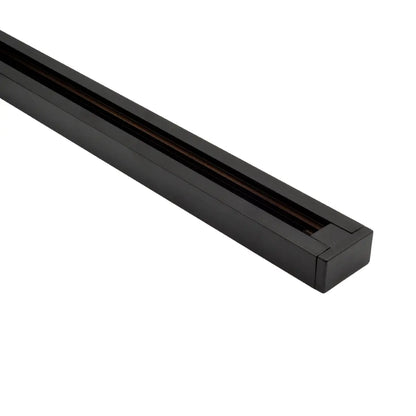 Binario monofase nero per installazione sospesa o a soffitto in ambienti interni vista tappo