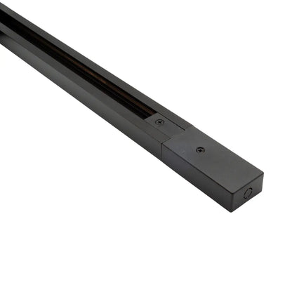Binario monofase nero per installazione sospesa o a soffitto in ambienti interni vista connettore