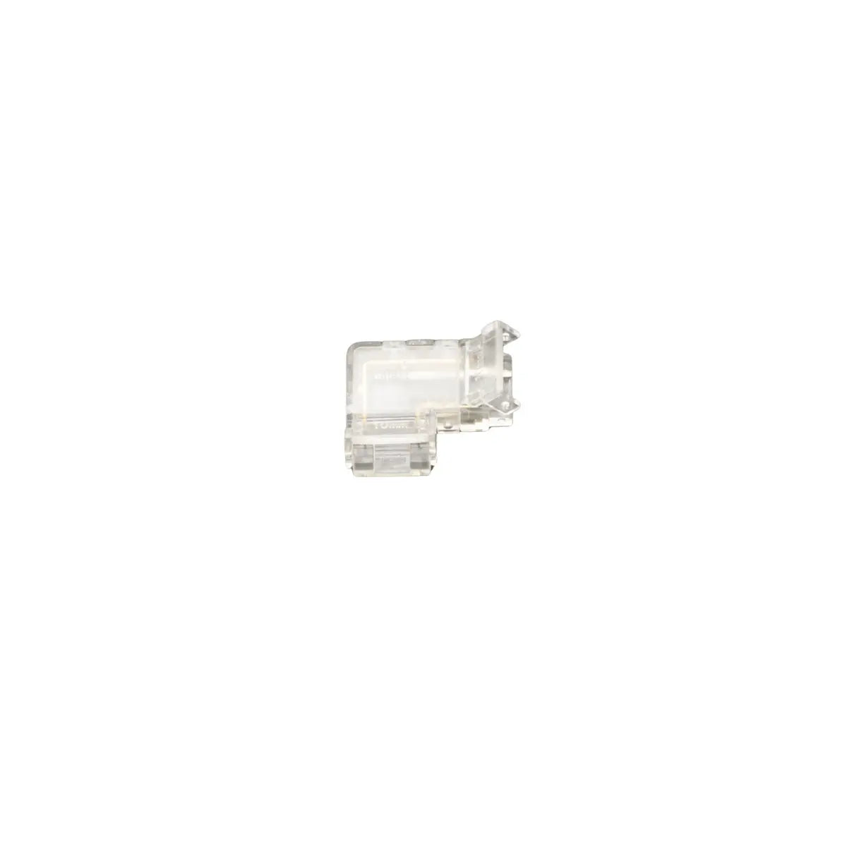 Connettore a L COB monocolore 2PIN 10mm in policarbonato – dettaglio angolo