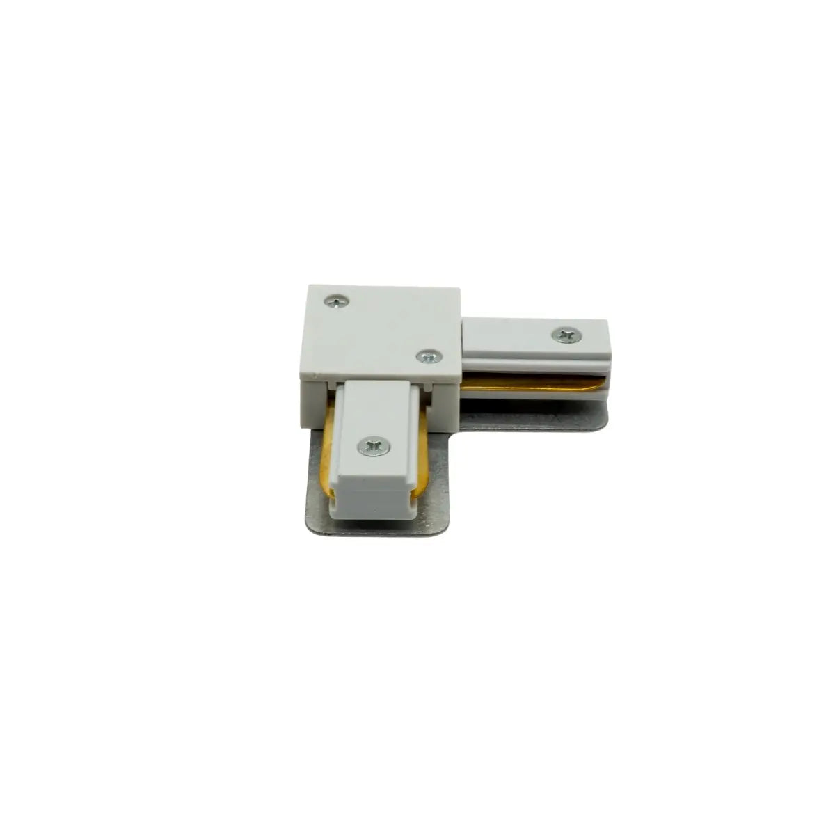 Connettore angolare bianco per binario monofase in plastica – Gisled