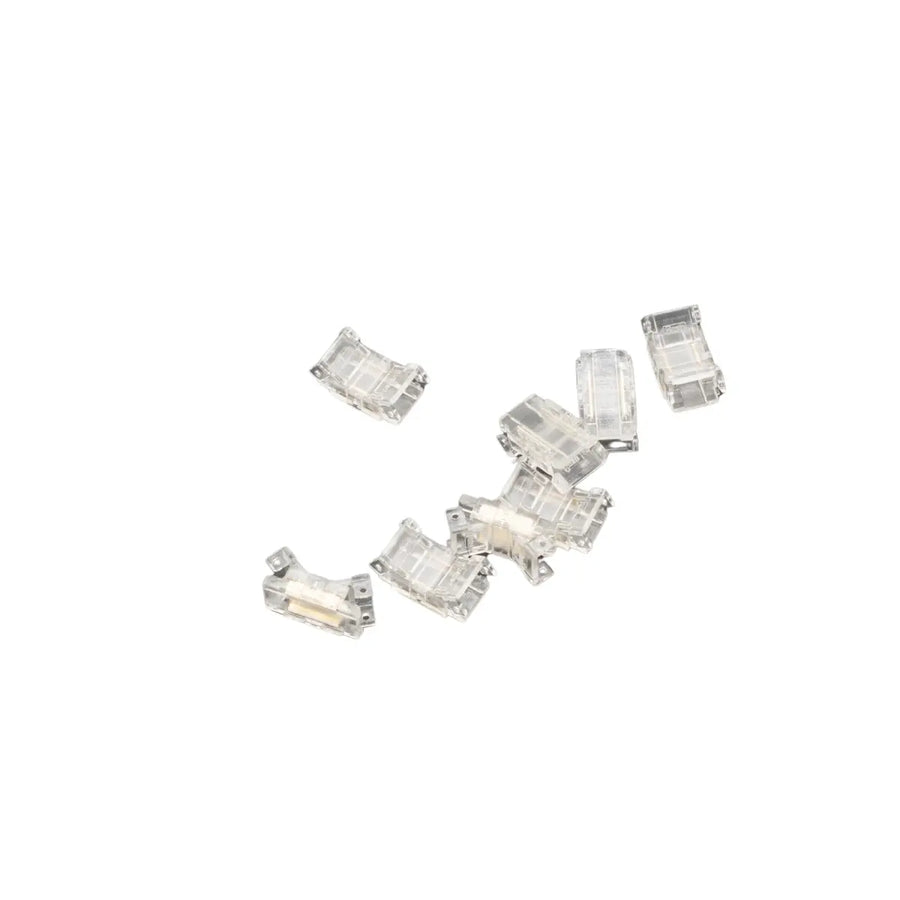 Connettore COB monocolore 2PIN 8mm per strisce LED, vista dall’alto