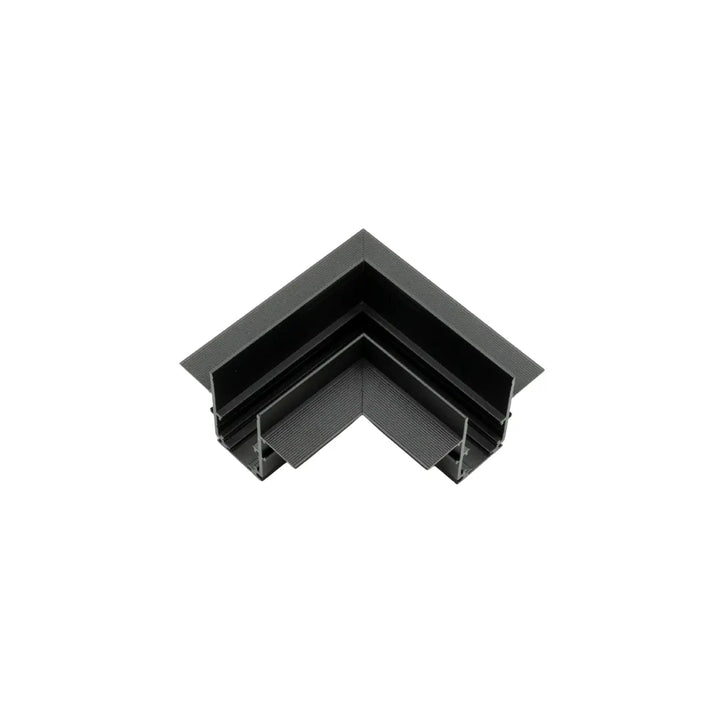 Connettore a L nero per binario magnetico da incasso in cartongesso – Gisled