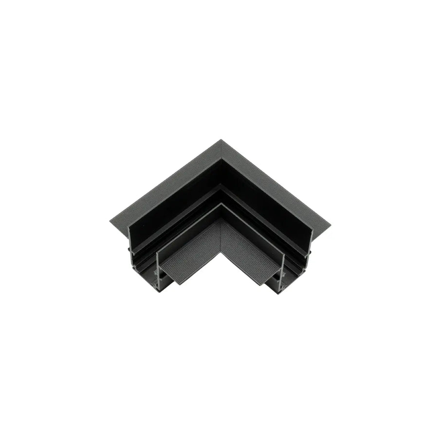 Connettore a L nero per binario magnetico da incasso in cartongesso – Gisled