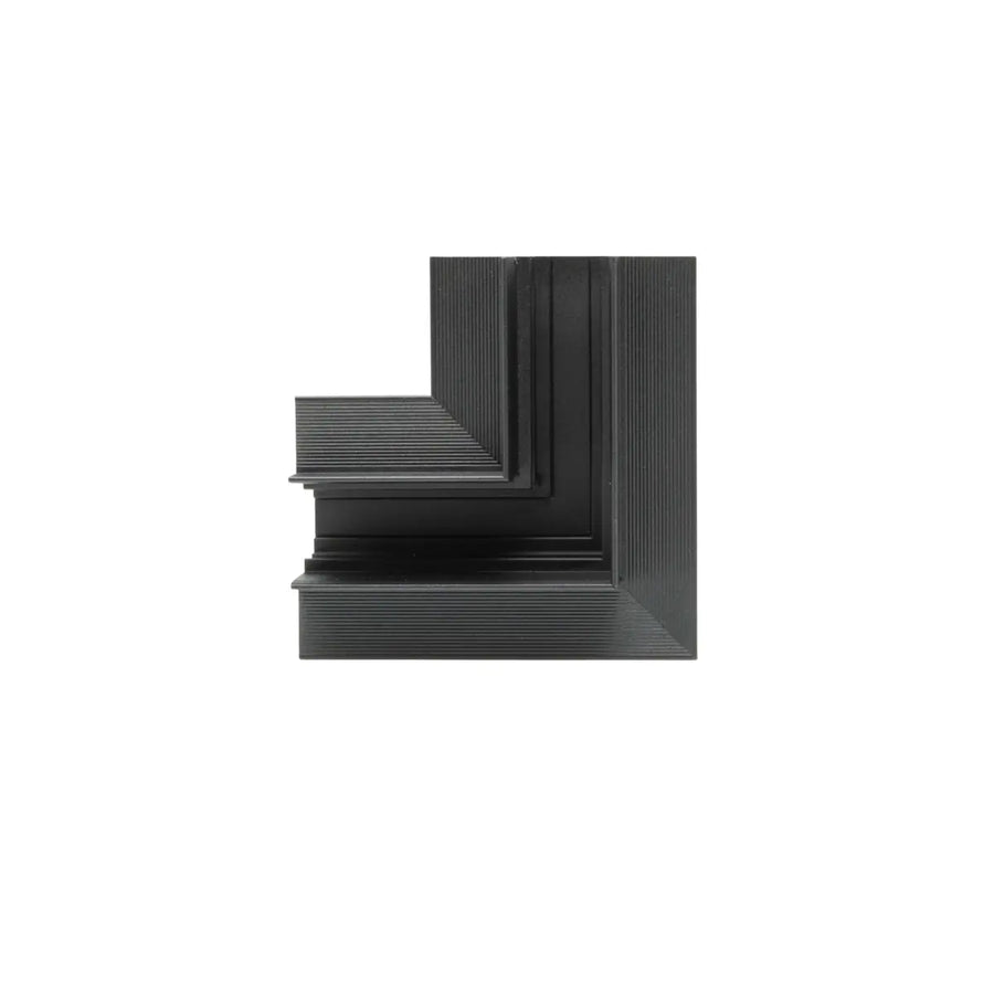Connettore a L nero per binario magnetico da incasso in cartongesso-1