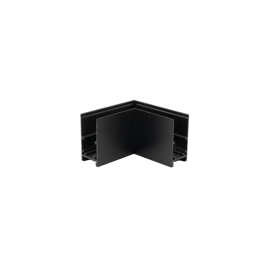 Connettore a L nero per binario magnetico da superficie in alluminio-2