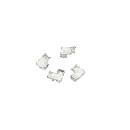 Connettore a L COB 2PIN 8mm monocolore per strisce LED