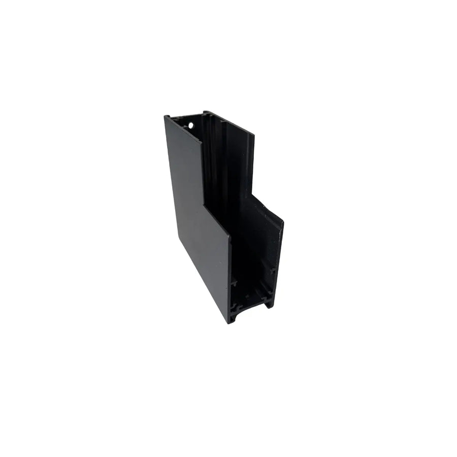 Connettore a L verticale 90° nero per binario magnetico a superficie