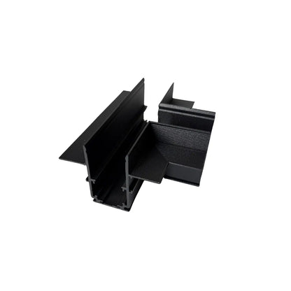 Giunto a T per binario magnetico da incasso in alluminio nero