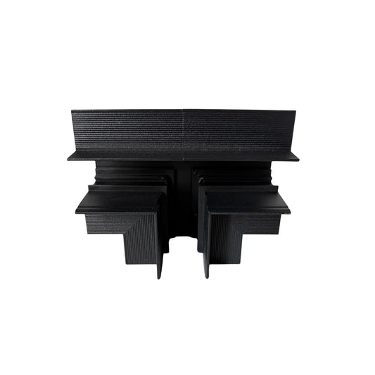 Connettore a T per binario magnetico da incasso nero in alluminio Gisled