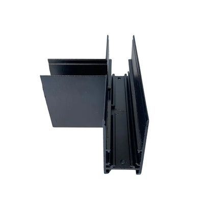Connettore a T nero per binario magnetico a superficie 48V in alluminio