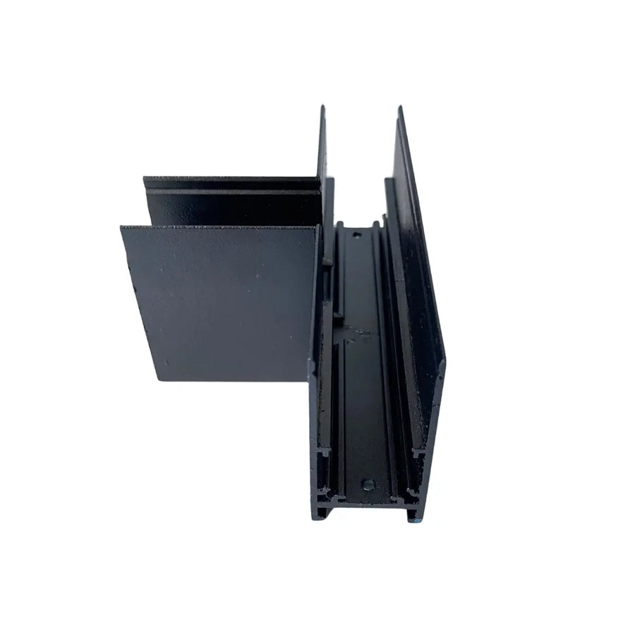 Connettore a T nero per binario magnetico a superficie 48V in alluminio