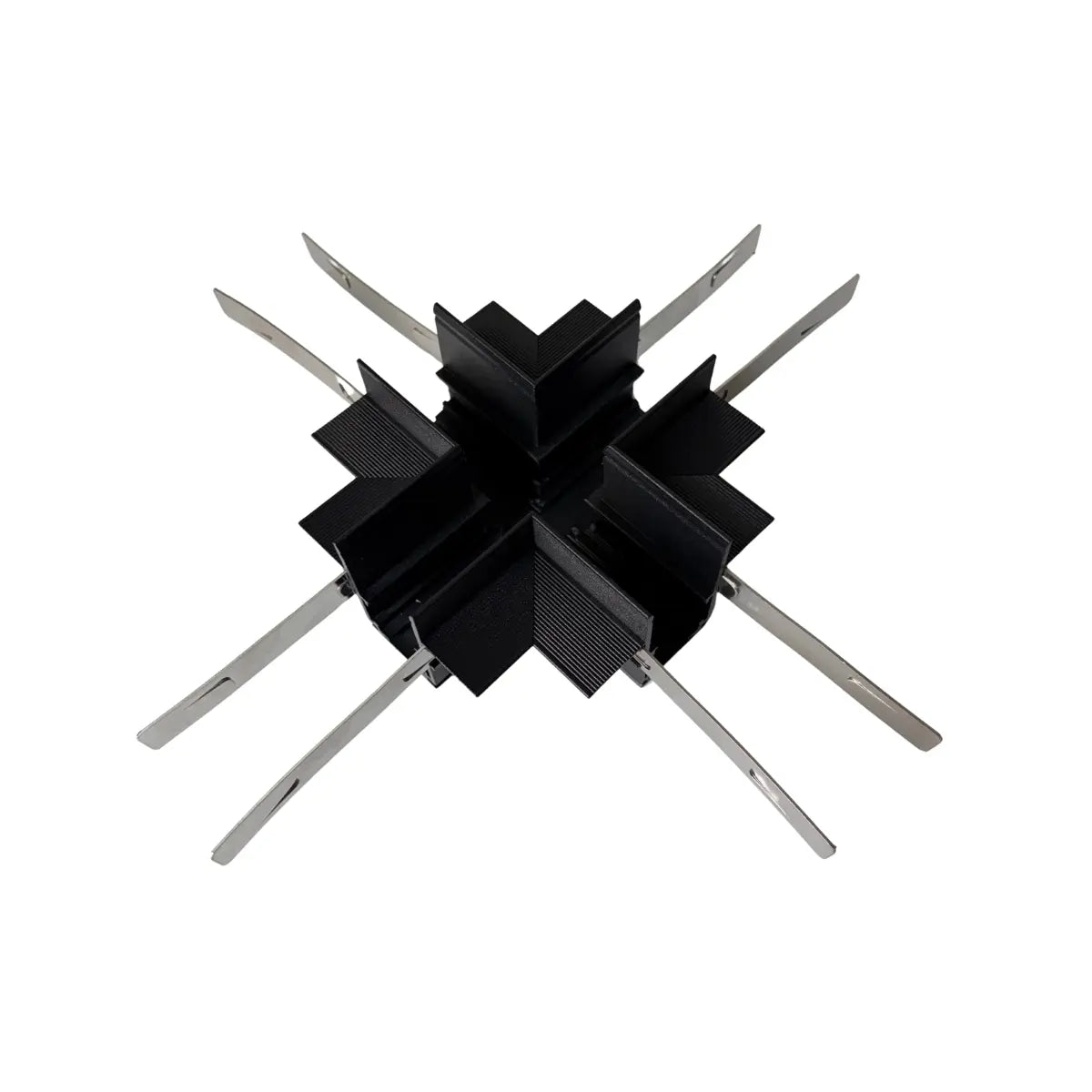 Giunto a croce 90° per binario magnetico 48V da incasso colore nero