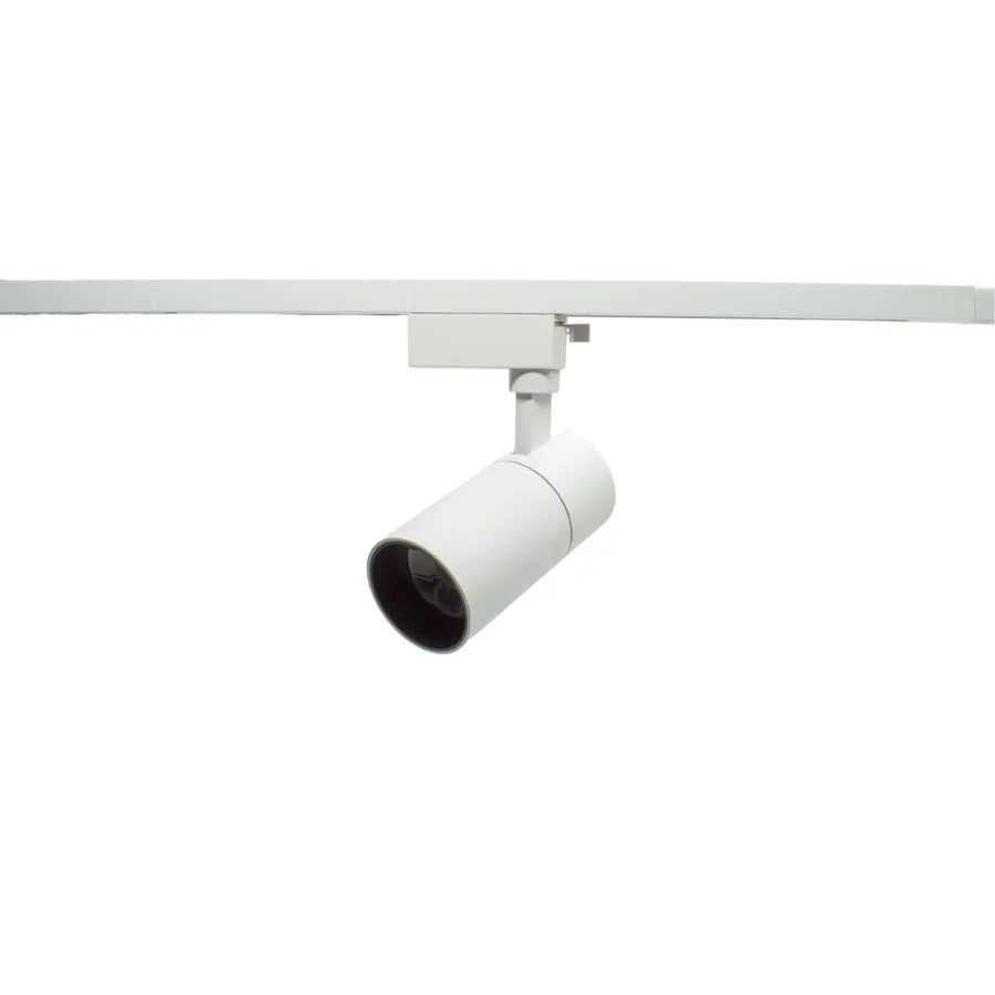Faretto LED bianco a binario monofase 20W 4000K Gisled vista sul binario
