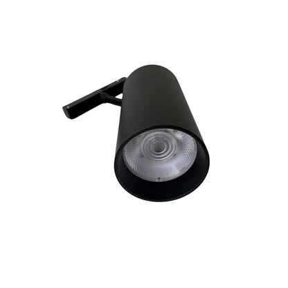Faretto LED nero per binario magnetico 48V con luce 3CCT e fascio 24°
