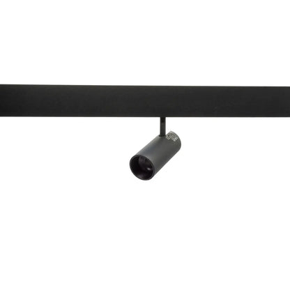 Faretto LED per binario magnetico 7W 3CCT Smart, colore nero, vista sul binario 
