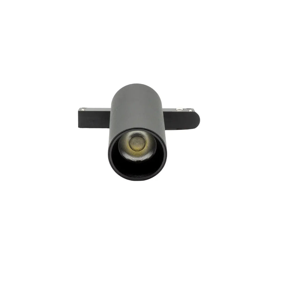 Faretto LED per binario magnetico 7W 3CCT Smart, colore nero, design moderno vista frontale