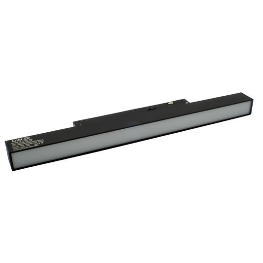Faretto LED per binario magnetico 10W 3CCT Smart, colore nero, angolo di apertura 120°, vista frontale