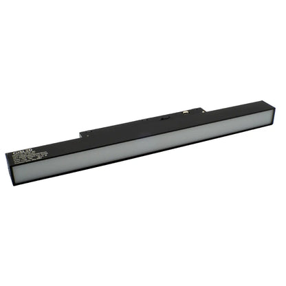 Faretto LED per binario magnetico 20W 3CCT Smart, colore nero, angolo di apertura 120° vista fronte