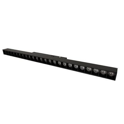 Faretto lineare LED 24W 3CCT Smart nero per binario magnetico 48V Gisled