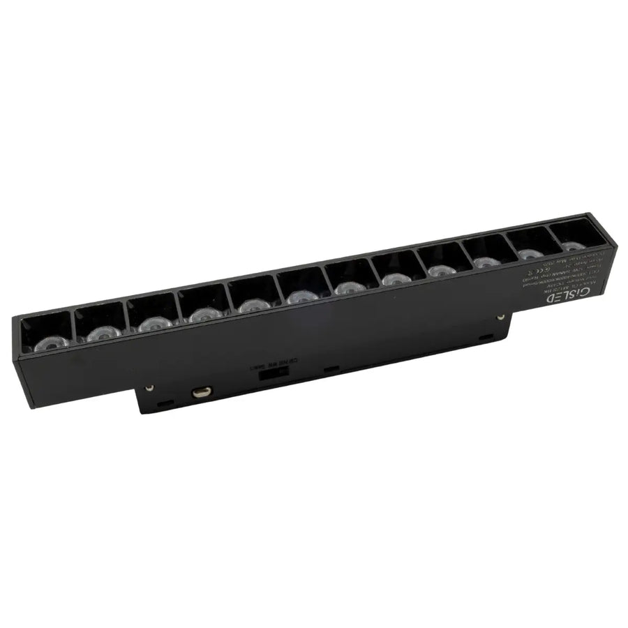 Faretto lineare LED Smart per binario magnetico 12W nero con luce regolabile 3CCT – Gisled
