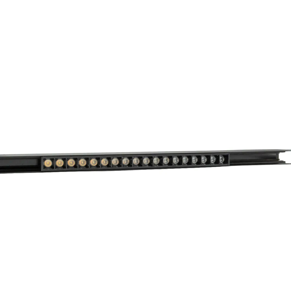 Faretto lineare LED Smart per binario magnetico 18W nero con luce regolabile 3CCT vista montato