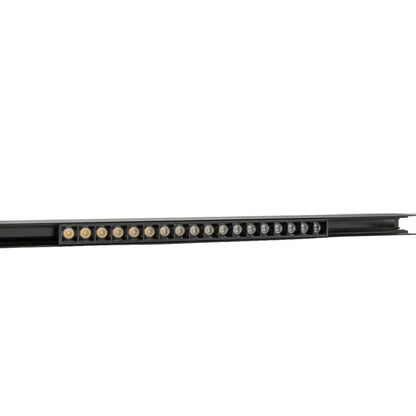 Faretto lineare LED Smart per binario magnetico 18W nero con luce regolabile 3CCT vista montato