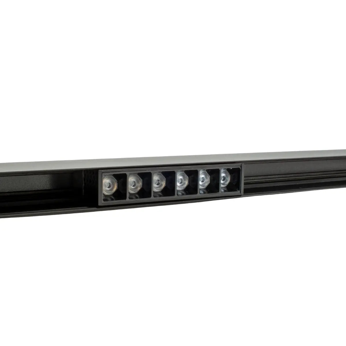 Faretto lineare LED Smart per binario magnetico 6W nero con luce regolabile 3CCT vista montato