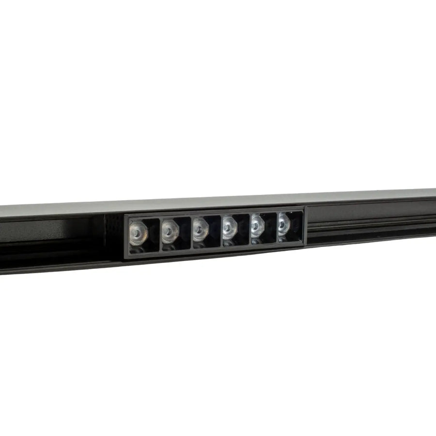 Faretto lineare LED Smart per binario magnetico 6W nero con luce regolabile 3CCT vista montato