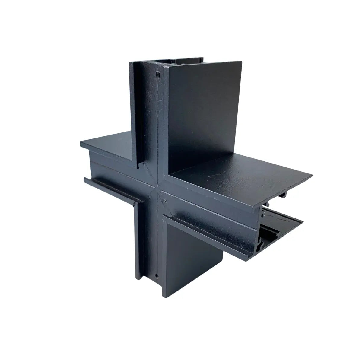 Giunto a X per binario magnetico da superficie 48V nero in alluminio