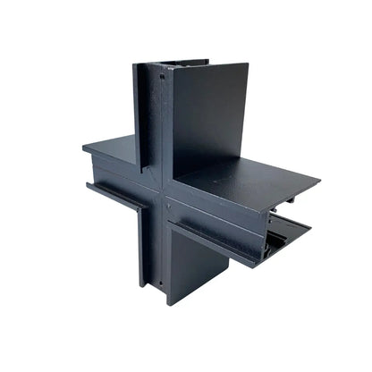 Giunto a X per binario magnetico da superficie 48V nero in alluminio