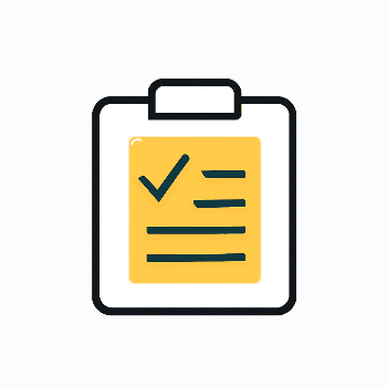 Icona checklist per compilazione questionario installazione illuminazione