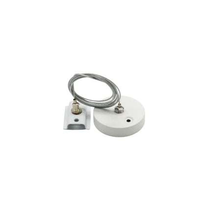 Kit di sospensione per binario monofase da 2 metri in metallo bianco con cavo in acciaio-1