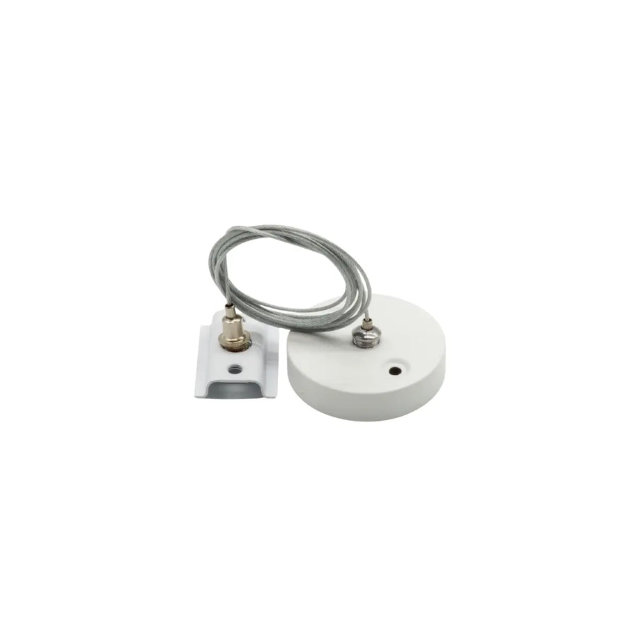Kit di sospensione per binario monofase da 2 metri in metallo bianco con cavo in acciaio-1