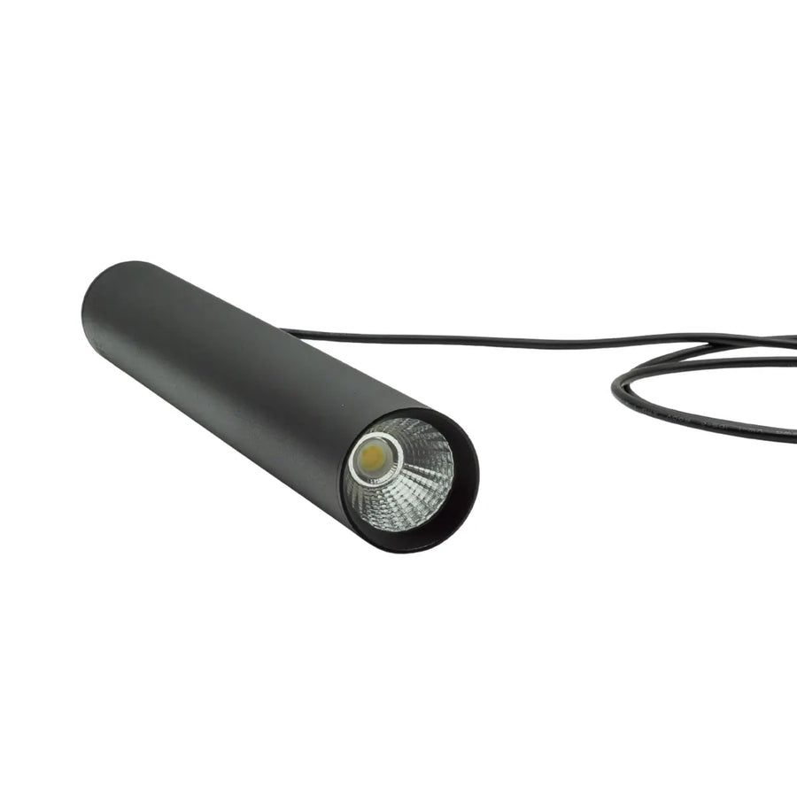 Lampada LED a sospensione nera per binario magnetico 48V con luce 3CCT regolabile vita ravvicinata