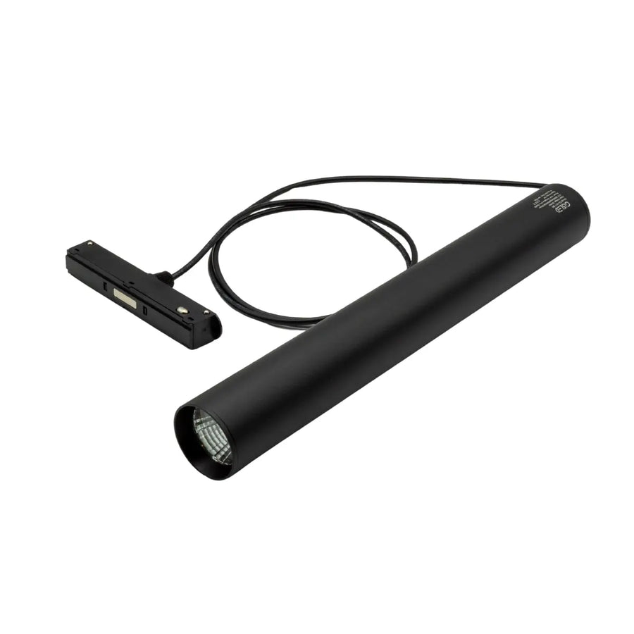 Lampada LED a sospensione nera per binario magnetico 48V con luce 3CCT regolabile – Gisled