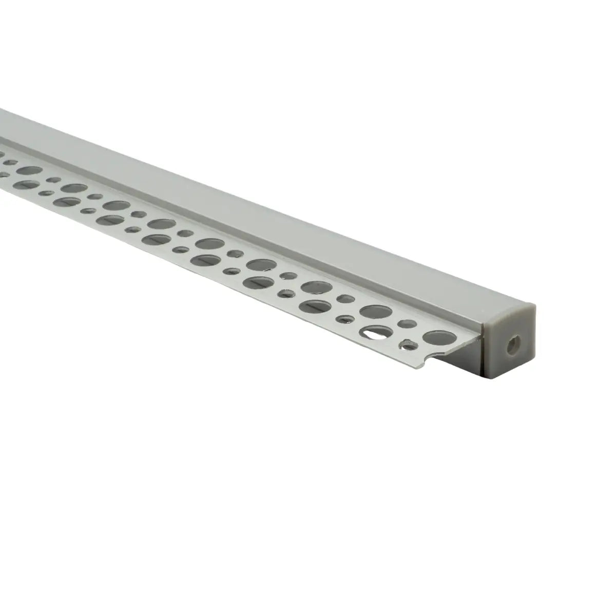 Profilo a scomparsa LED 35x13mm con flangia singola in alluminio - vista completa