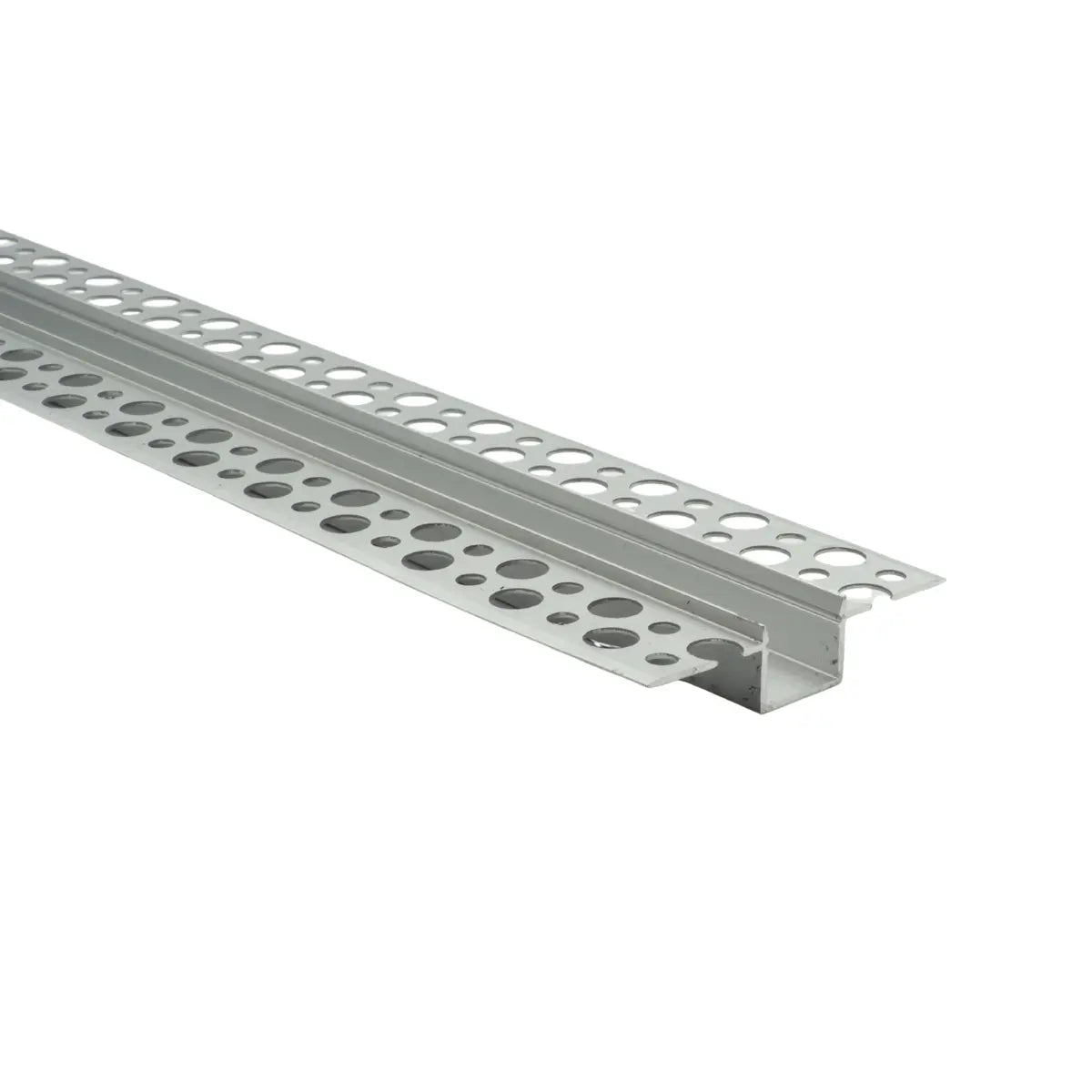 Profilo LED trimless per cartongesso da 12mm - vista prospettica del corpo in alluminio